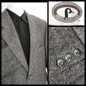 Bert Pulitzer Men's 42S Camel‎ Hair Wool Blend Tweed Blazer Jacket Sports Coat